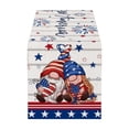 thumbnail image 2 of erdimoy 4th of July Patriotic Table Runner, 72×13 Inch 5 Styles Red White Blue Star Gnome Butterfly Linen Table Runner for Independence Day Memorial Day Dining, 2 of 6