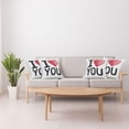 thumbnail image 4 of Ambesonne I Love You Throw Pillow Cover 4 Pack, Simple Calligraphy, 16", Red Charcoal Grey, 4 of 5