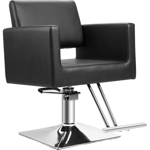 Olakula Barber Chair Ultra Comfort Foam Cushion,Height Adjustable,Hair Salon&Styling Studio(Black)