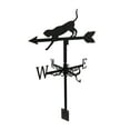 thumbnail image 2 of Roof Weather Vane with Animal Silhouette Figurine Garden Stake Weathervane Cat, 2 of 6