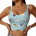 thumbnail image 2 of Haiem Dog Pets Pattern Womens Sports Bra - U Neck Padded Low Impact Yoga Bra Workout Crop Top Gym Moisture-Wicking Workout Vest -Large, 2 of 9