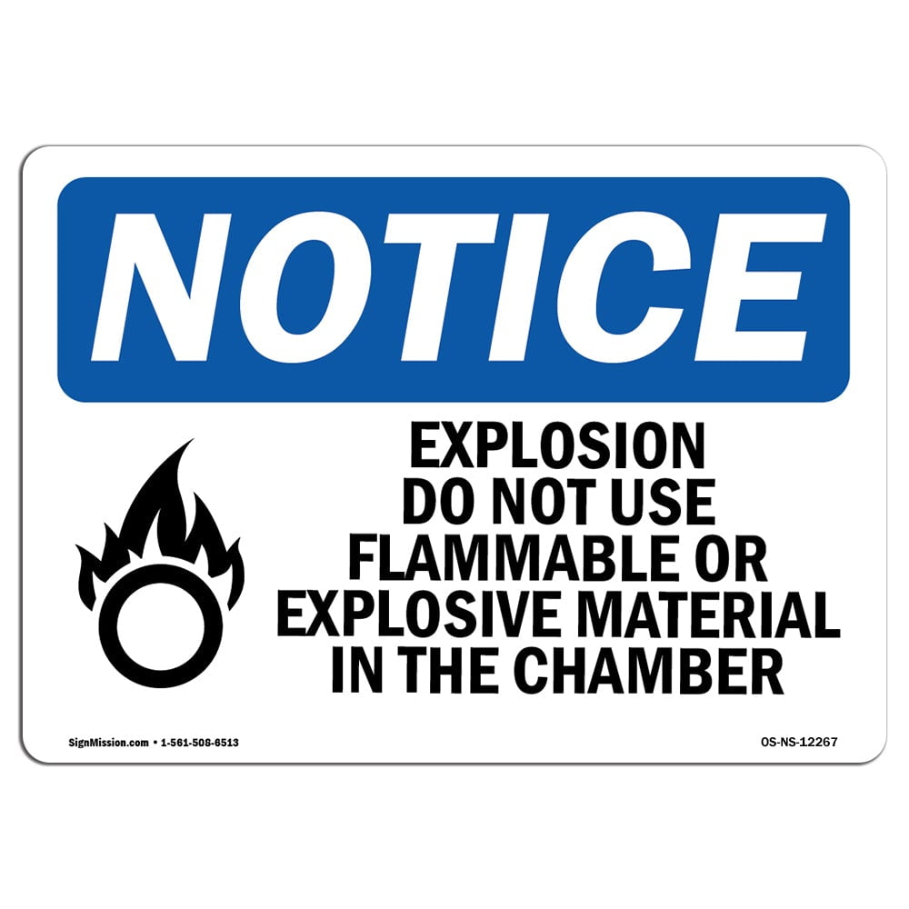 OSHA Notice Explosion Do Not Use Sign With SymbolHeavy Duty Sign or Label