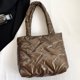 thumbnail image 1 of Bolso Hobo acolchado para mujer bolso de mano con plumón brillante bolso acolchado suave bolso de viaje de invierno, 1 of 9