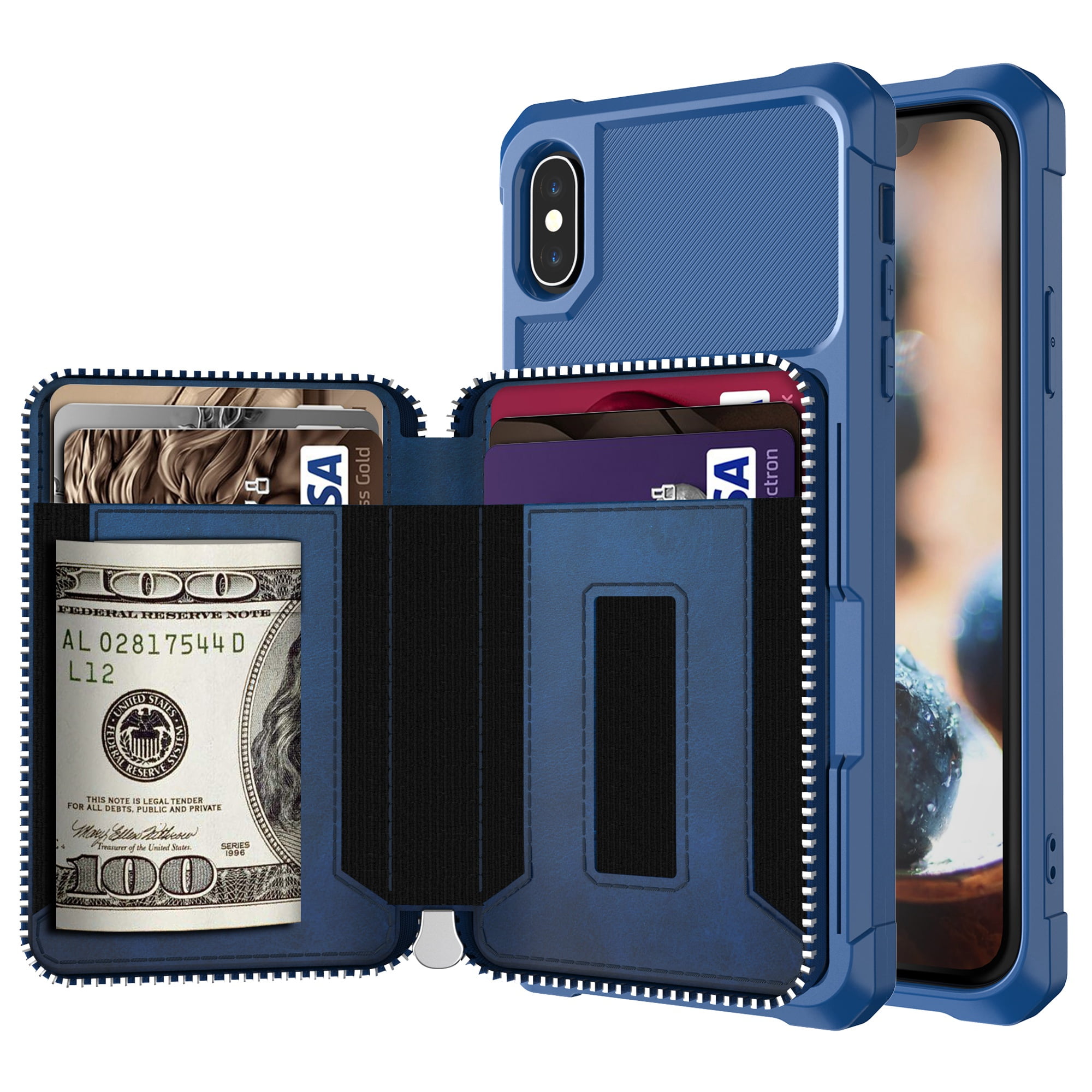iPhone XR Wallet Case, Dteck iPhone XR Case with Credit Card Holder