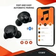thumbnail image 5 of COBY Pro Fitness Bluetooth 5.3 True Wireless Earbuds, Noise-Isolating Earphones with Charging Case, Black, 5 of 6