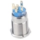 thumbnail image 5 of Interruptor de botón pulsador momentáneo Gloria 12V IP65 250V 5A color azul orificio de montaje 19 mm, 5 of 7