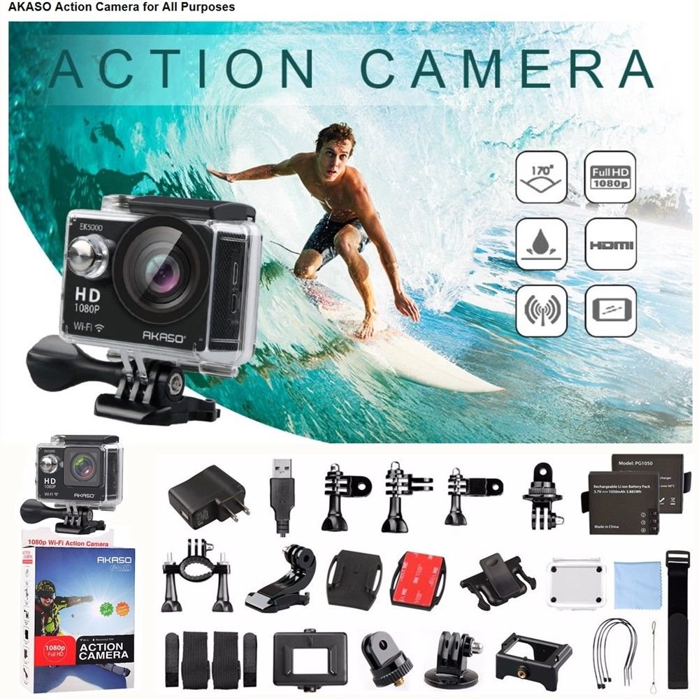 AKASO EK5000 WIFI Outdoor Action Camera Video Sports Camera Wifi Ultra