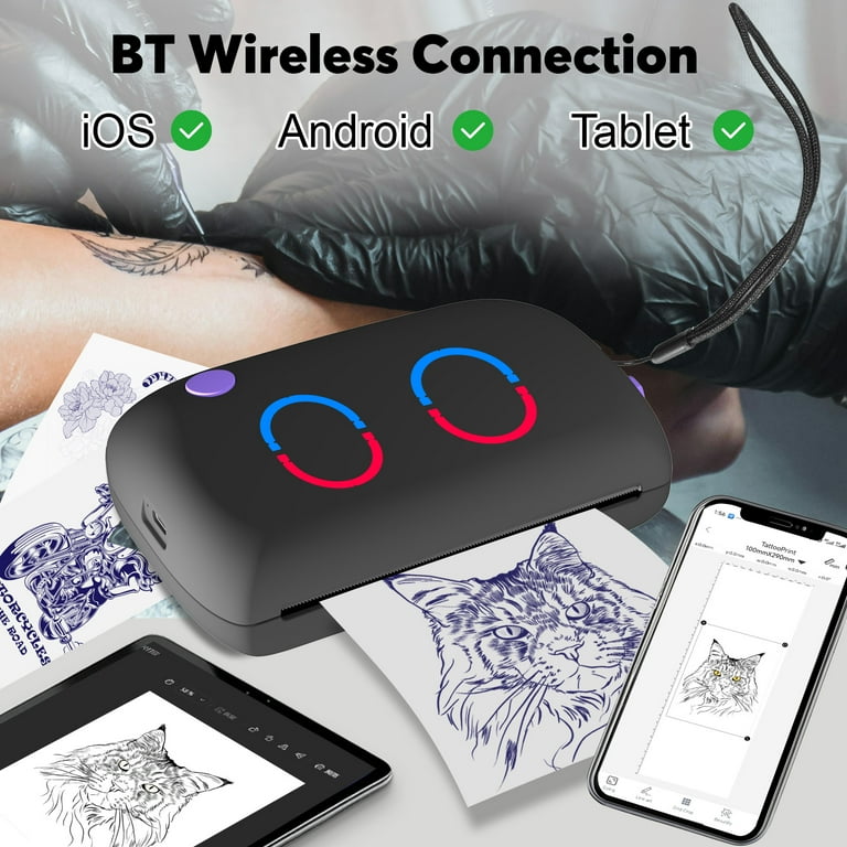 TATOPRT M5 Tattoo Stencil Printer, Mini Bluetooth Thermal Wireless