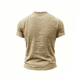 thumbnail image 4 of Homeyce Men's Cotton Linen T-Shirts V Neck Raw Edge Washed Distressed Shirts Summer Short Sleeve Solid Loose Beach Tee Tops,Beige 3XL, 4 of 6