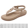 thumbnail image 2 of Sandalias planas bohemias para mujer, zapatos de playa de verano de PU, zapatos antideslizantes para mujer al aire libre, 2 of 7