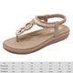 thumbnail image 2 of Sandalias planas bohemias para mujer Sandalias de tiras elásticas antideslizantes para primavera verano, 2 of 7