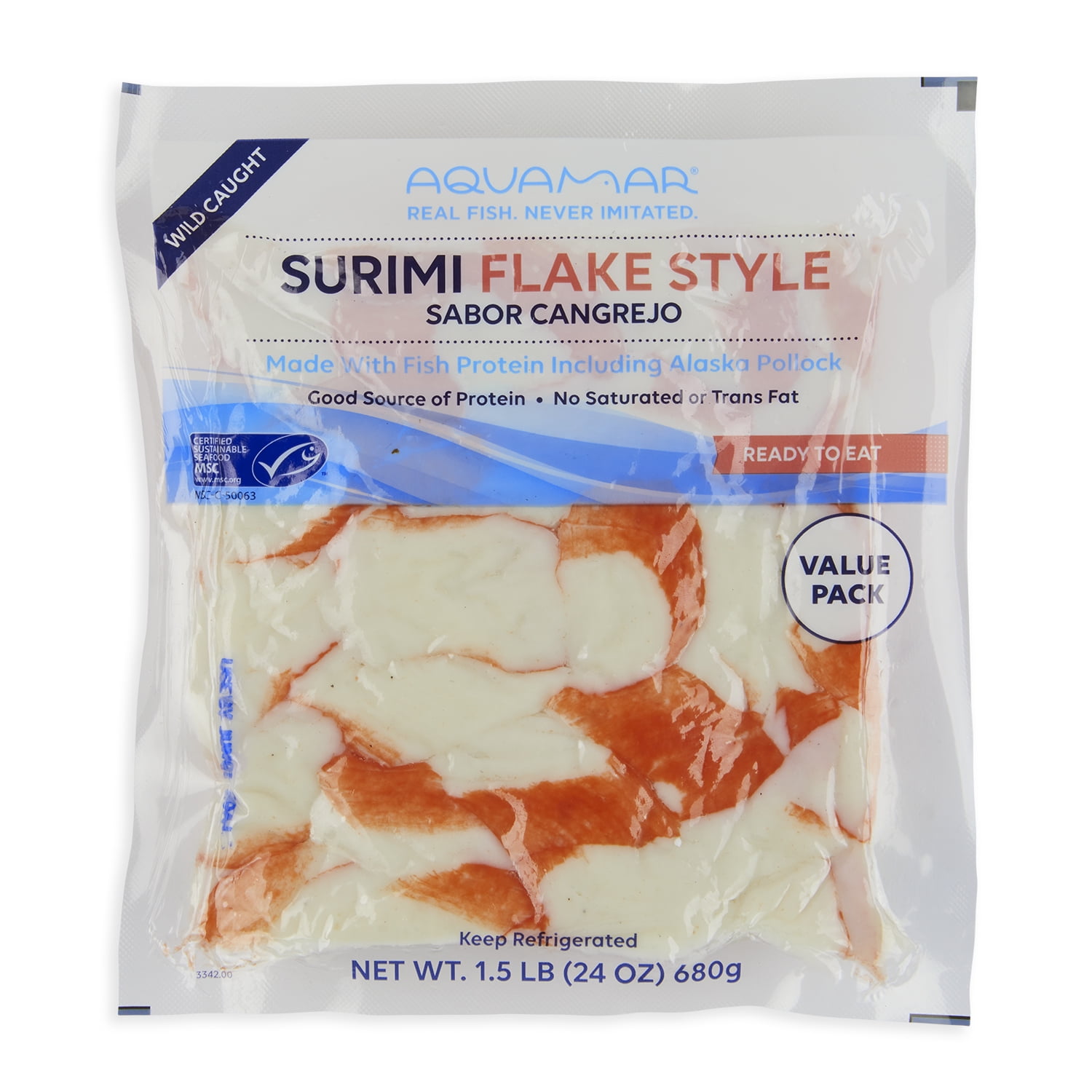 Aquamar Fresh Imitation Crab Flake Style, 1.5 lb