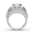 thumbnail image 6 of Blue Jewel 2 Ct White Princess Cut Diamond Ring - 14K White Gold Plated Rings - Swiral Engagement Wedding Prong Setting Ring for Women's - Bypass Party Wear Diamond Rings - Beautiful Diamond Jewelry, 6 of 12