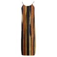 thumbnail image 4 of Nmnitkp Women's Dresses Sleeveless Spaghetti Strap Backless Abstract Stripe Print Maxi Dress, Boho Dresses Casual Loose Fit Summer Beach Vacation Loungewear Dress Multicolor,S, 4 of 7