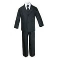 thumbnail image 3 of NEW BABY BOY KID TEEN 6 PC Extra Bow tie WEDDING FORMAL TUXEDO SUIT BLACK S-20, 3 of 6