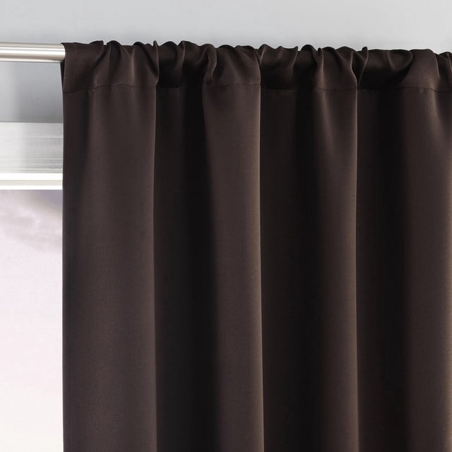 Sun Zero Laredo 2-Pack 100% Blackout Rod Pocket Window Curtains Panel Pair