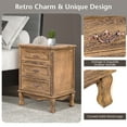 thumbnail image 6 of Gymax 3 Drawers Nightstand Storage Wood End Table Side Bedside, 6 of 9