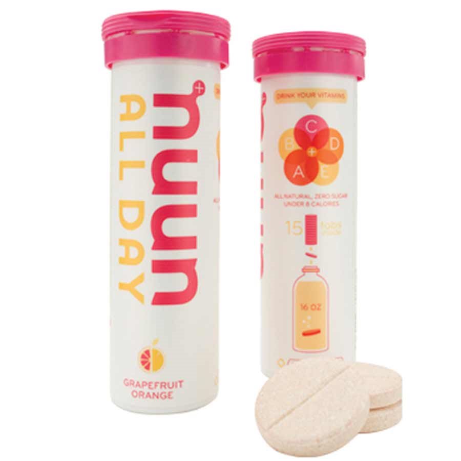 nuun All Day Hydration Tablets Grapefruit Orange Box of 8 Tubes