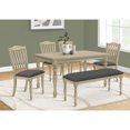 thumbnail image 1 of Monarch Specialties I 1390 - Dining Table, 60" Rectangular, Veneer Top, Solid Wood Legs, Dining Room, Kitchen, Antique Grey Veneer, Wood Legs, Transitional, 1 of 4