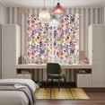 thumbnail image 4 of Spring Botanical Kitchen Curtains Window Panels, Watercolor Floral Flowers Country Vintage Insulated Window Treatment Curtain, Grommet Curtains for Bedroom/Living Room/Bathroom, 2 Piece 42"Wx63"L, 4 of 8