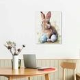 thumbnail image 3 of Awypu cute rabbit is carrying the Easter egg Canvas Wall Art, Easter Bunny Canvas Print, Animal wall art, Easter Rabbit with Flowers Wall decor, Easter Eggs Art prints,Scenery,Print, 3 of 5