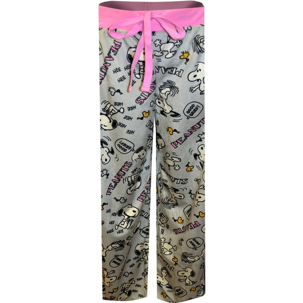 Perforeren dictator Taille Centric Brands Women's Peanuts Snoopy and Woodstock Ladies Silky Fleece  Lounge Pants (2X) - Walmart.com