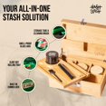 thumbnail image 3 of Caja de almacenamiento HASHSTASH The OG Large Bamboo con candado y accesorios, 3 of 8