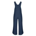 thumbnail image 6 of lcziwo Tulip Hem Wide Leg Jumpsuits for Women 2025 Summer Dressy Sleeveless Cotton Linen Rompers Loose Fit One Piece Jumper Pants with Pockets Sales Today Clearance, 6 of 9