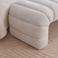 thumbnail image 3 of GZXS 69.7" Channel Tufted Chenille Upholstered Bench with Solid Wood Frame, Modern Padded Bench for Bedroom, Living Room or Entryway, (Ivory), 3 of 7