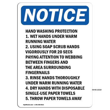 SignMission OS-NS-A-1218-L-11390 12 x 18 in. OSHA Notice Sign - Do Not ...