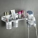thumbnail image 1 of Organizador de herramientas de peinado con estilo, diseño de montaje en pared que ahorra espacio para uso en salón, almacenamiento multiusos con vasos de acero inoxidable resistentes al calor, 1 of 8