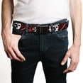 thumbnail image 2 of Adjustable Belt, Clamp Buckle, Cut-to-Fit, Friday the 13th Jason Mask Axe Blood Splatter Black Red, 2 of 3