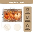 thumbnail image 2 of Smile Dot Pumpkins Leaves Fall Placemats Set of 4 for Table Runner, Wooden Plank Texture Kitchen Dining Table Decoration for Indoor Party 12x18 Inch, 2 of 6