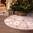thumbnail image 6 of Daiia Daisy And Bee Drawing Merry Christmas Tree Skirt , Xmas Large Lace-up Tree Skirt, Santa Snowflakes Rustic Home Decorations New Year Party Farmhouse Decor-30", 6 of 7