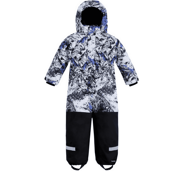 Kuleyang Fully Waterproof Kids Snowsuit with Sealed Seams, One-Piece Ski Suit Windproof Winter Overalls for Boys Girls, Rain Snow Snowsuit for Skiing Snowboarding