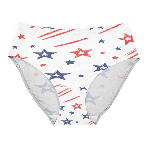 Women's Underwear Pattern Of Stars and Stripes Hipster Panties Underwear for women, X-Small