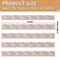 thumbnail image 3 of 5 Rolls Christmas Ribbon 1.5 inch Wide Decorative Ribbon for Gift Wrapping and Holiday Decorations Rainbow-colored Stars and Dots, 3 of 7