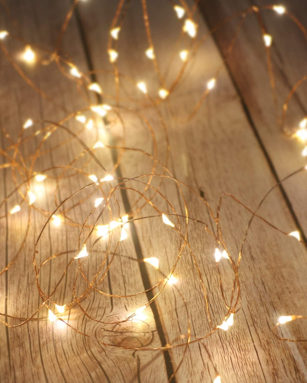 100 LEDS Christmas Lights Copper Mini LED String Light Home Xmas Decor Battery 