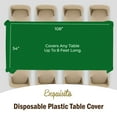 thumbnail image 3 of Exquisite Nappe en Plastique Vert Émeraude - 54 Pouces x 108 Pouces - Usage Intensif - Jetable - Unité Unique, 3 of 6