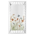 thumbnail image 2 of Sweet Jojo Designs Watercolor Floral Garden Green Beige and Blue Photo Op Fitted Crib Sheet, 2 of 4