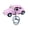 Pink, variant on Keychain Pendant with Pull Back Car Door Opener Cartoon Design Double-Ring Hook School Bag Keychain Travel Accessory