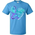 thumbnail image 3 of Inktastic Suicide Prevention Awareness Purple and Teal Heart Ribbon T-Shirt, 3 of 5