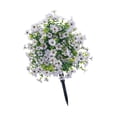 thumbnail image 1 of Bola de flores violetas artificiales, arbusto de vegetación artificial para jardín con estaca de tierra Blanco, 1 of 9