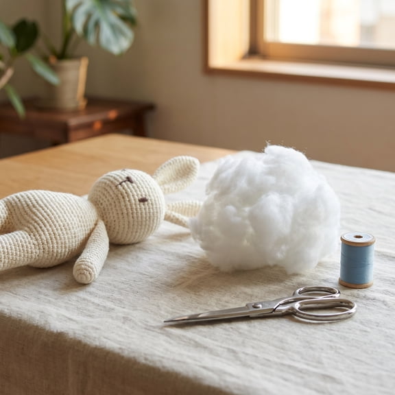 YOSADIER Soft White PP Cotton Filling for Stuffed Animals, Pillows, and Crafts - 1 Pack