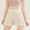Beige, variant on Rezuofi 1 Pcs Women Satin Shorts Ruffle Panty French Knickers Slip Shorts for Under Dresses Pettipants Half Slip Shorts Split Skirt