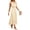 Apricot, variant on PRETTYGARDEN Women's Midi Summer Dresses Casual V Neck Swiss Dot Ruffle Sleeveless A Line Beach Sun Dress
