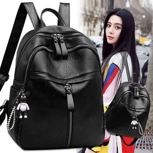 Women PU Leather Backpack Bag Purse Cross Shoulder Travel Handbag School Backpack