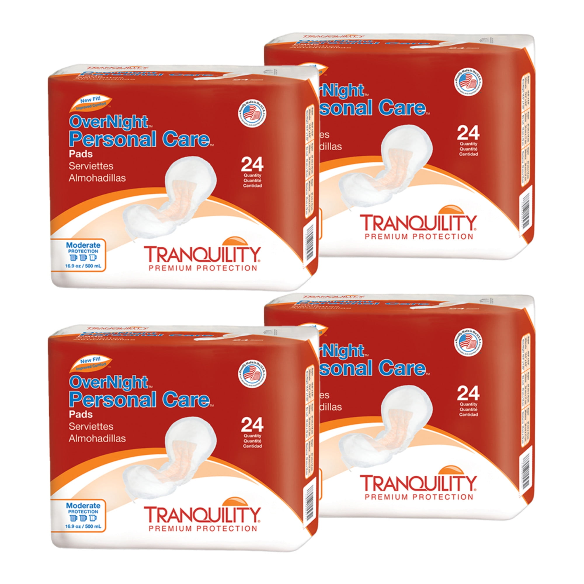 Tranquility OverNight Personal Care Pad, Case of 96