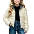 thumbnail image 2 of Puffer Jacket Zaewscy Girls Hooded Lightweight Puffer Jacket Full Zip Quilted Warm Casual Outerwear Coat Green 9-10Years, 2 of 9