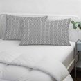 thumbnail image 3 of Grey Geometric Pillow Covers, Linen Long Throw Pillow Case, Modern Pure Color Abstract Striped Holiday Pillow Protector Decorative Cushion Cover for Living Room/Bedroom 12" x 20", 3 of 8